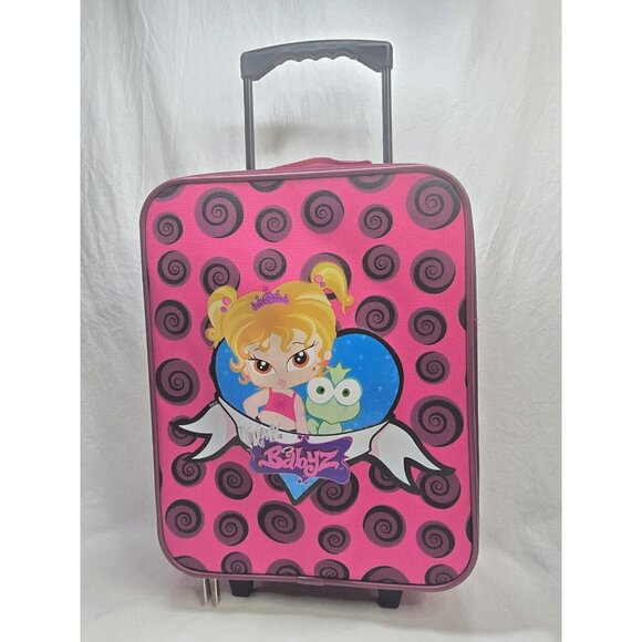 Bratz Babyz Suit Case Yasmin & Frog Pink Black Rolling Travel Bag - Picture 1 of 11